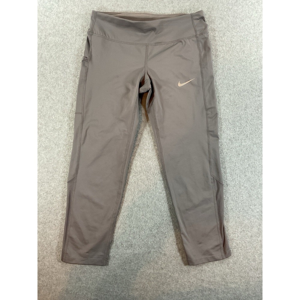 S Nike Running Crop Leggings Gray #500